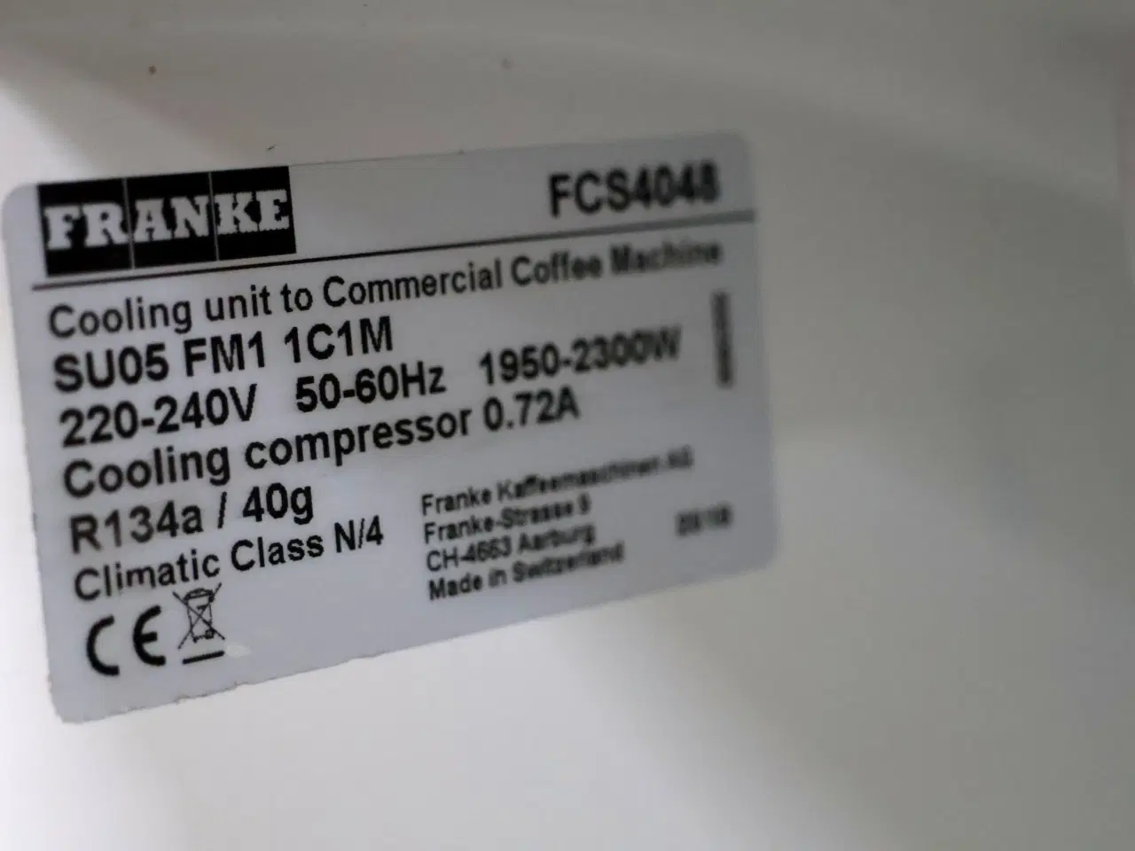 Billede 12 -  Franke fuldautomatisk A400 kaffemaskine model FCS