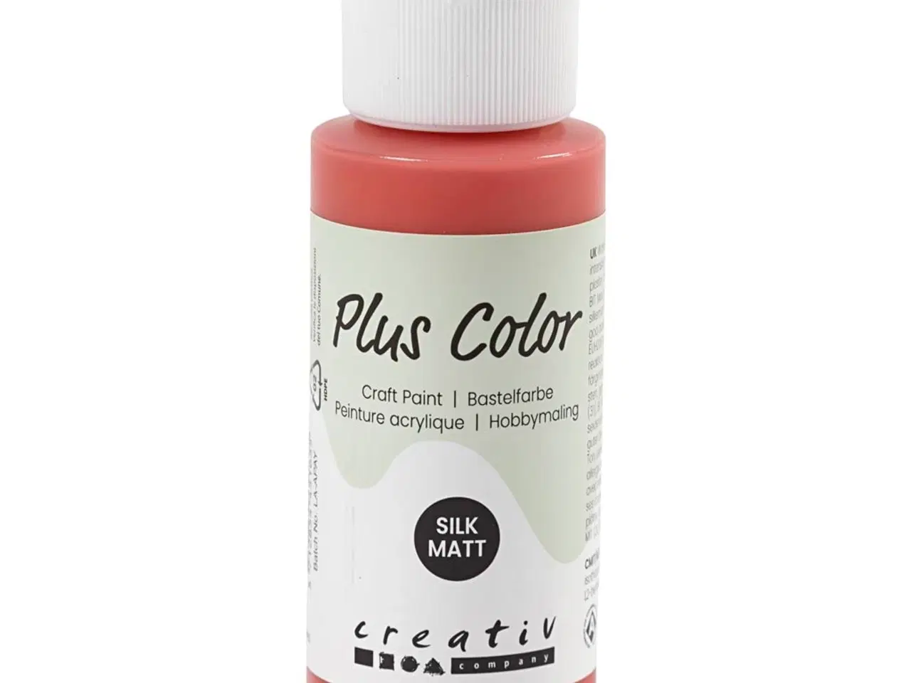 Billede 1 - Plus Color Hobbymaling Julerød 60ml - Hurtig Tørring