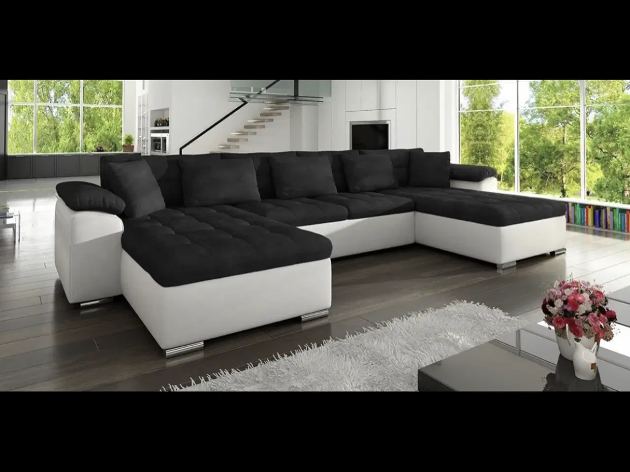 Billede 1 - U-sofa med sovefunktion