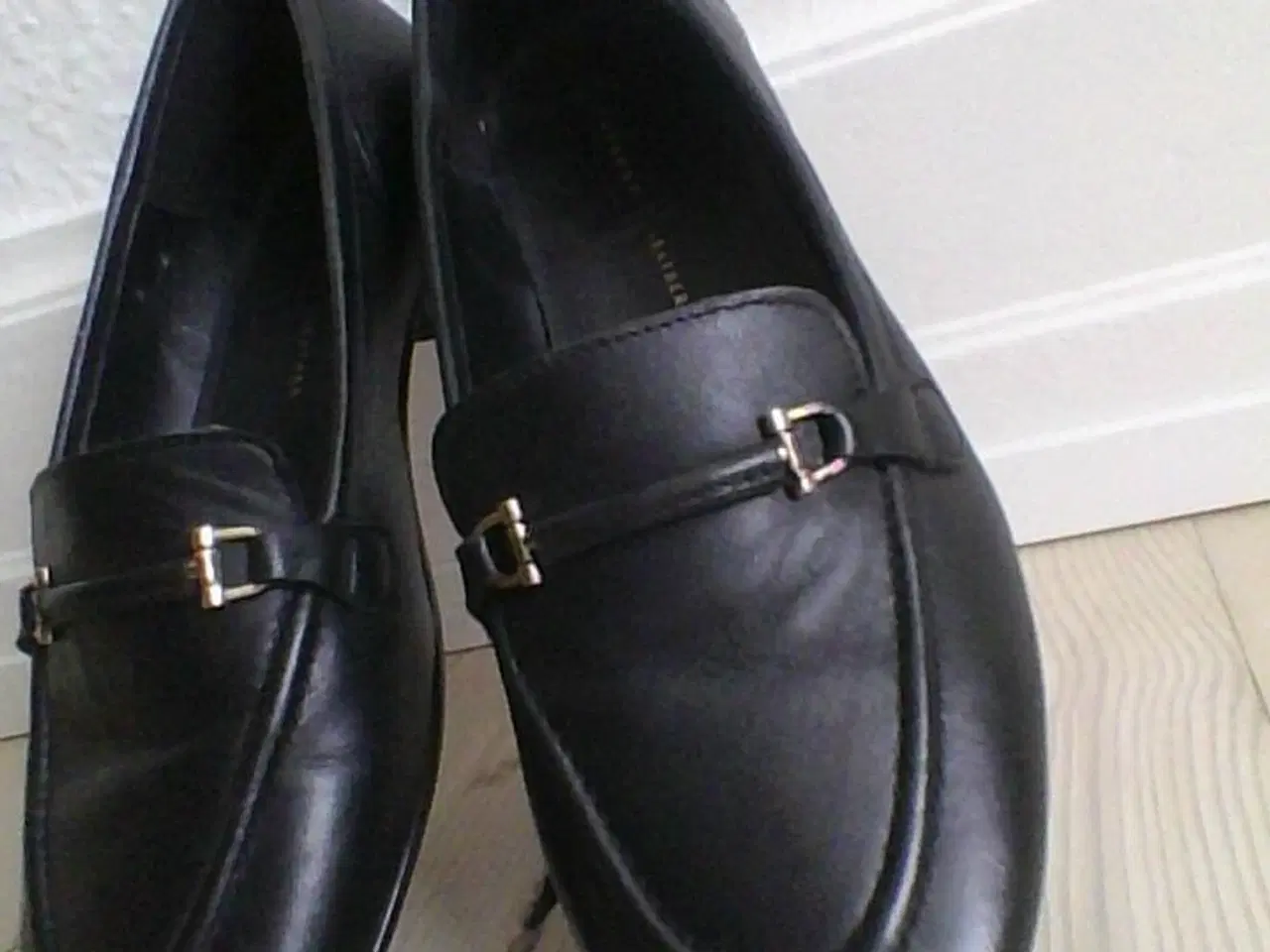 Billede 1 - Sorte læder loafers
