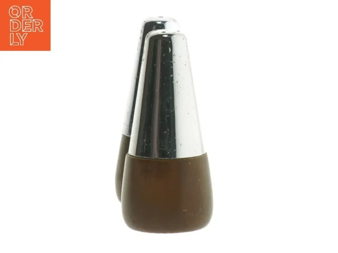 Billede 2 - Salt- og pebersæt i metal og træ (str. 8 cm)