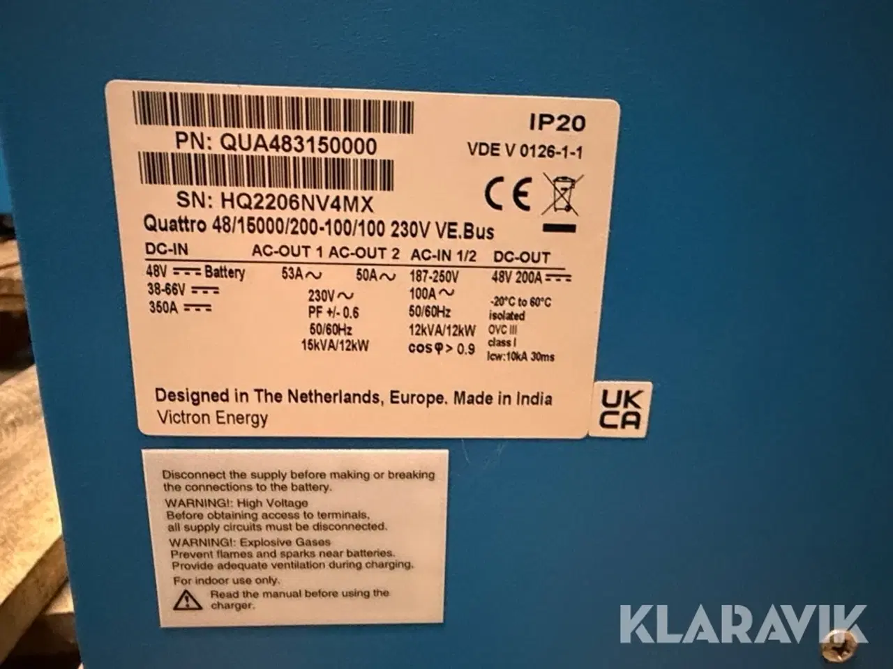 Billede 8 - Inverter Victron Energy Ouattro 48 V