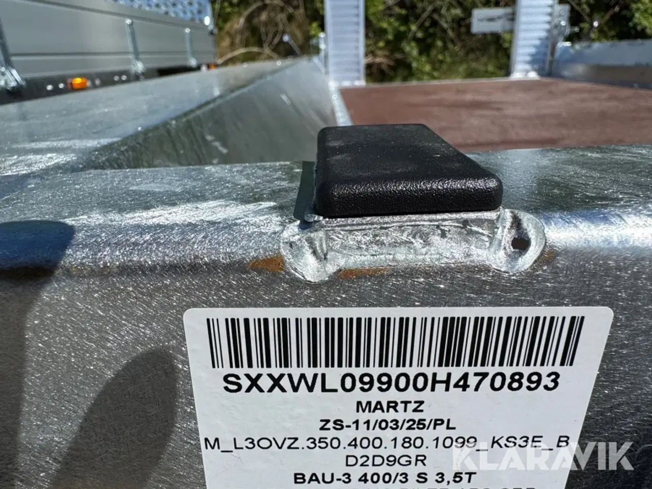 Billede 11 - Maskine/bil trailer Martz BAU-3 400/3 S 3,5T