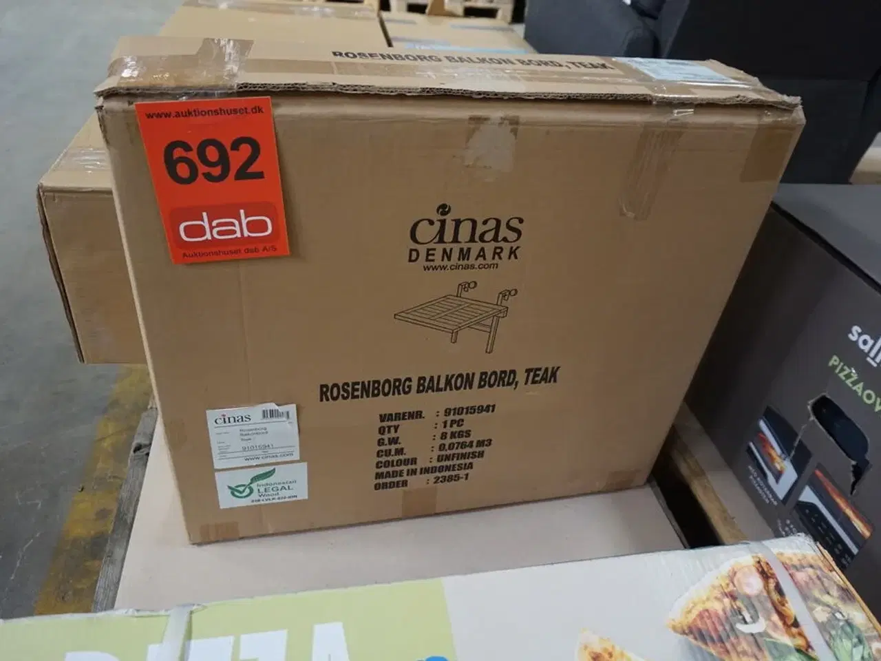 Billede 3 - Cinas altanbord, teak, 65 x 51 cm