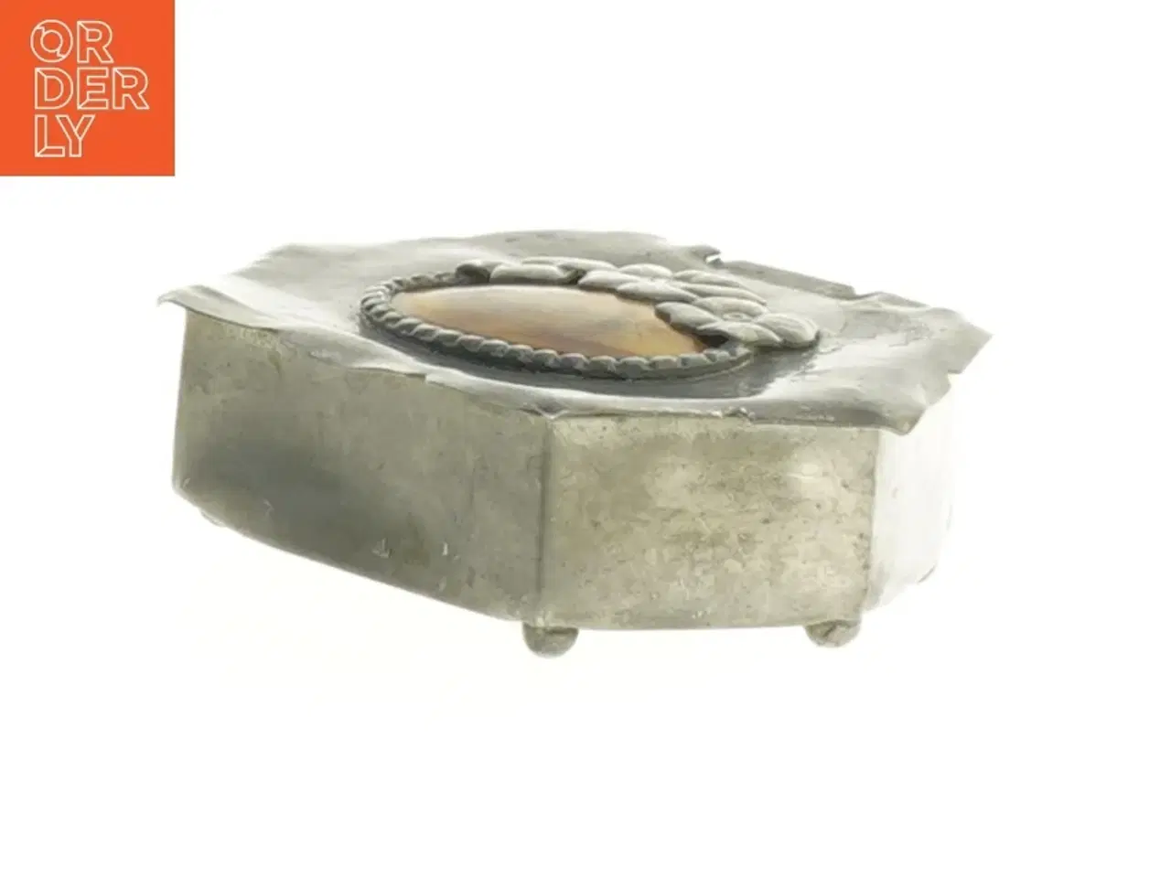 Billede 2 - Antik Tin æske med Skildpadde skjold (str. 9 x 6 x 2 cm)