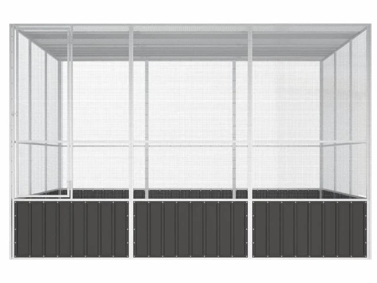 Billede 3 - Fuglebur 302,5x324,5x211,5 cm galvaniseret stål antracitgrå