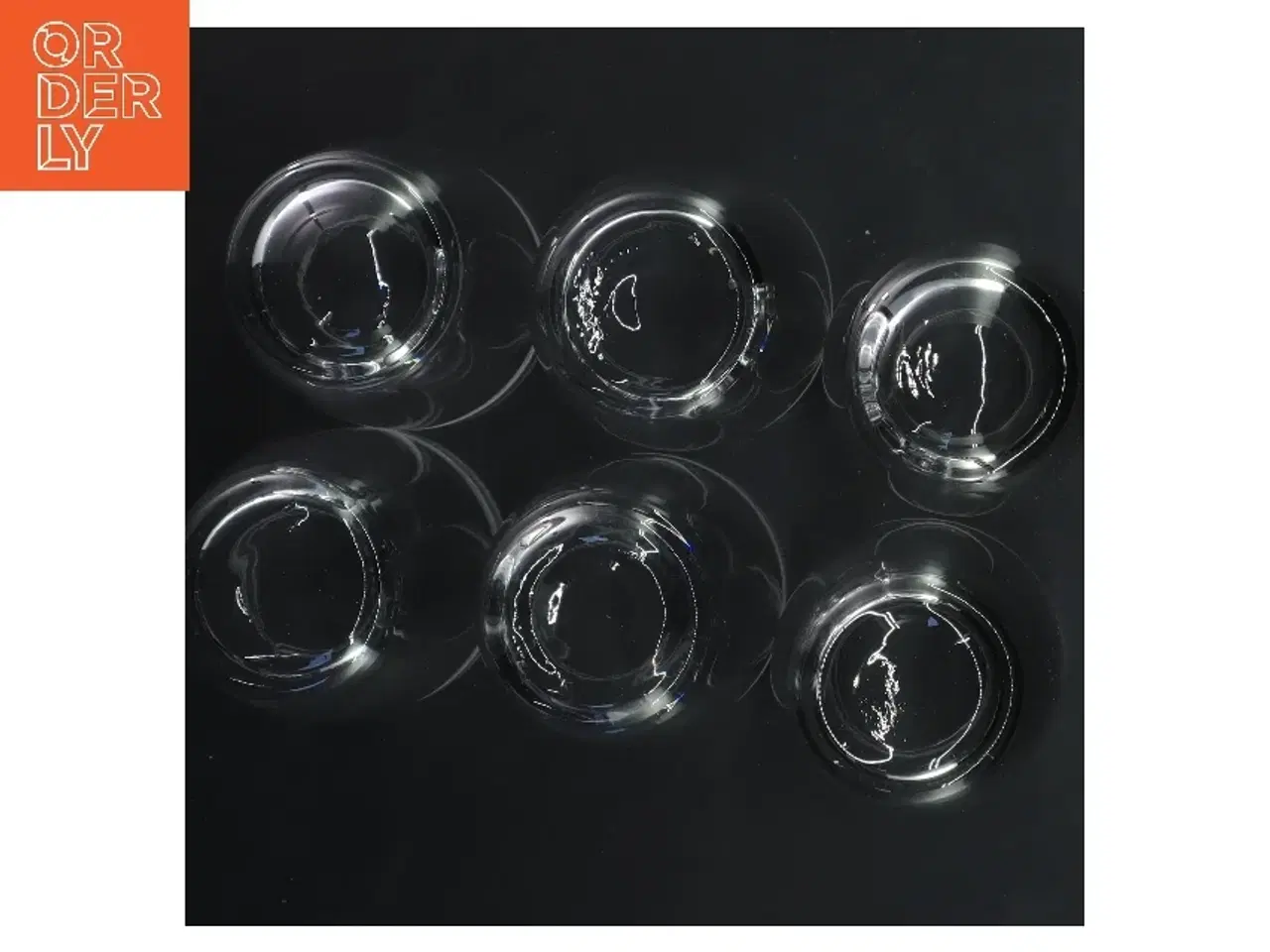Billede 2 - Sæt af 6 glas med indgraveret mønster fra Holmegaard, Ejby (str. Ø 7,5x11,5 cm)