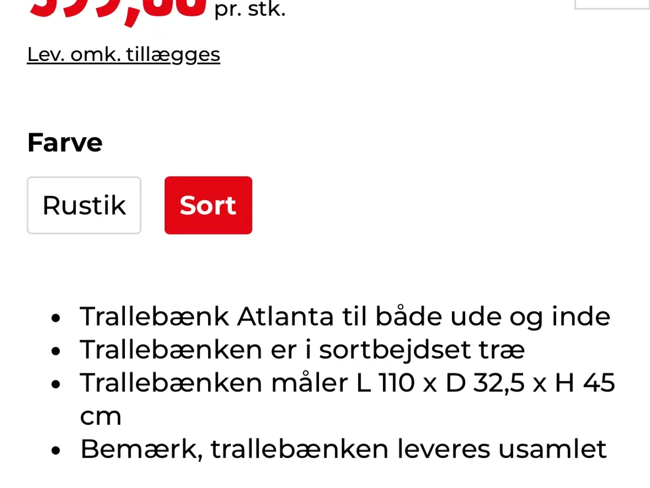 Billede 2 - Trallebænk til haven 