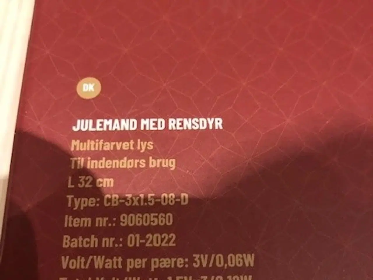 Billede 5 - Julemand med rensdyr - multifarvet lys