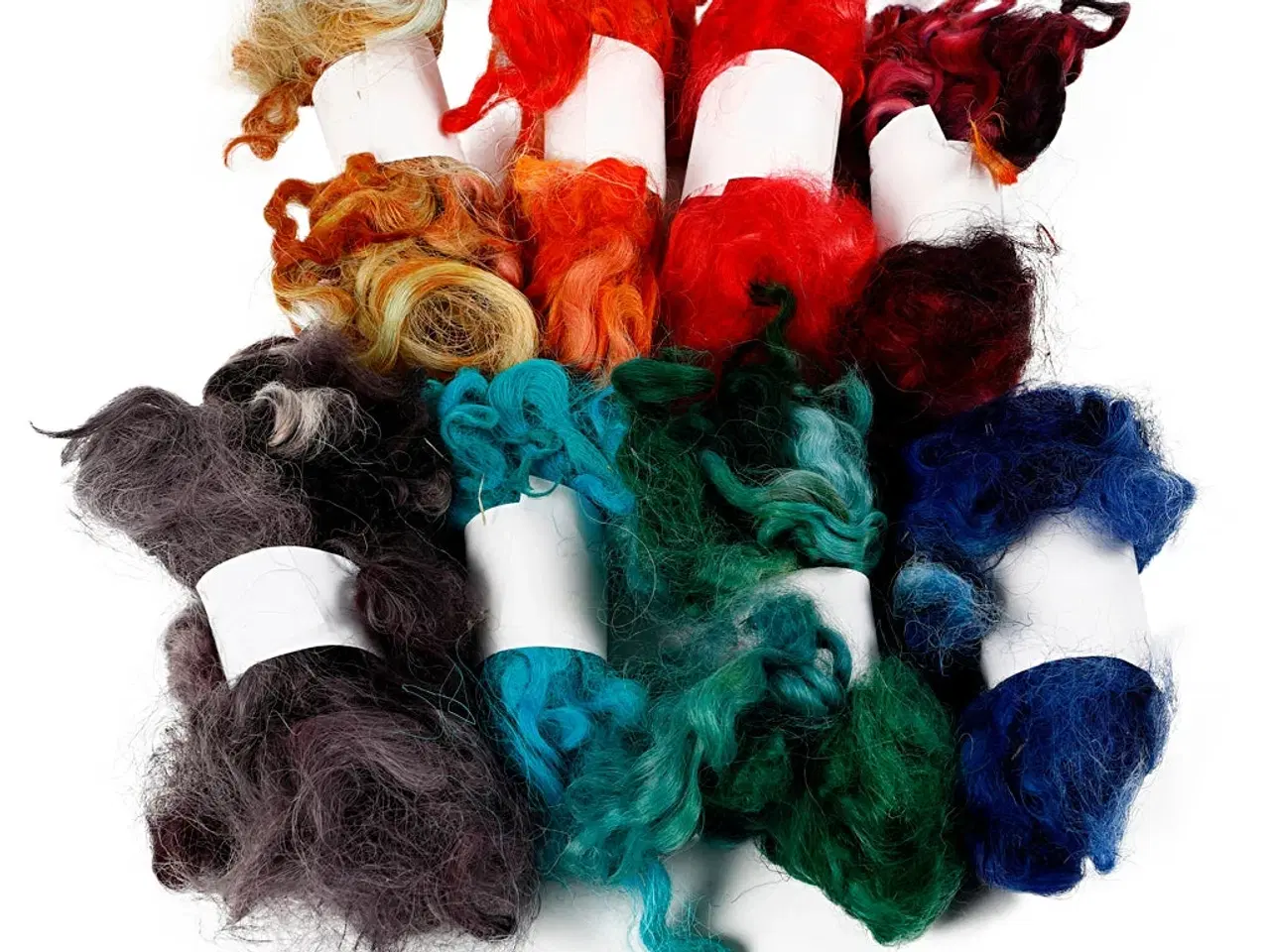 Billede 1 - Krøluld i Assorterede Farver - 8x20g Pakke