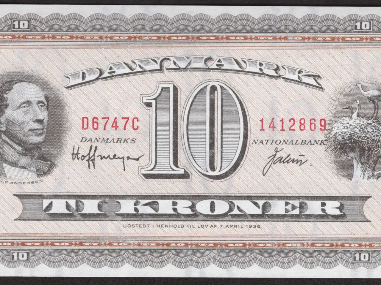 Billede 1 - Danmark 10 Kroner D6 1974