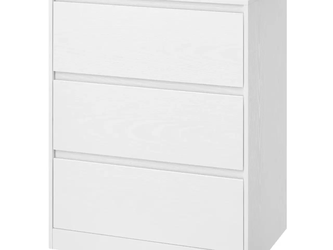 Billede 1 - Kommode med 3 skuffer - moderne, snehvid, 40 × 60 × 75 cm (KAILYN)