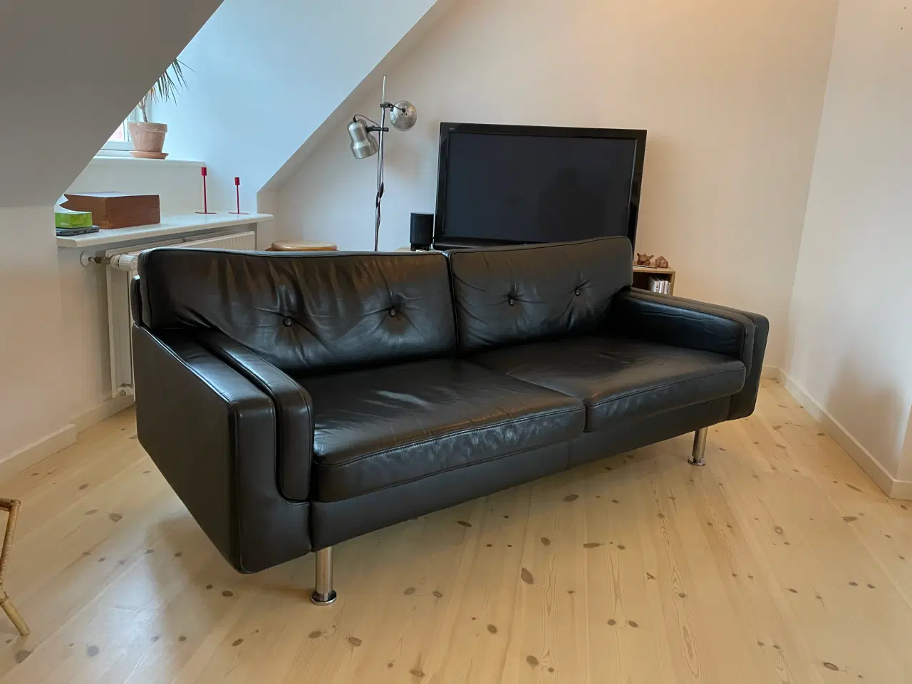 Billede 2 - vintage still Sofa læder 3 pers