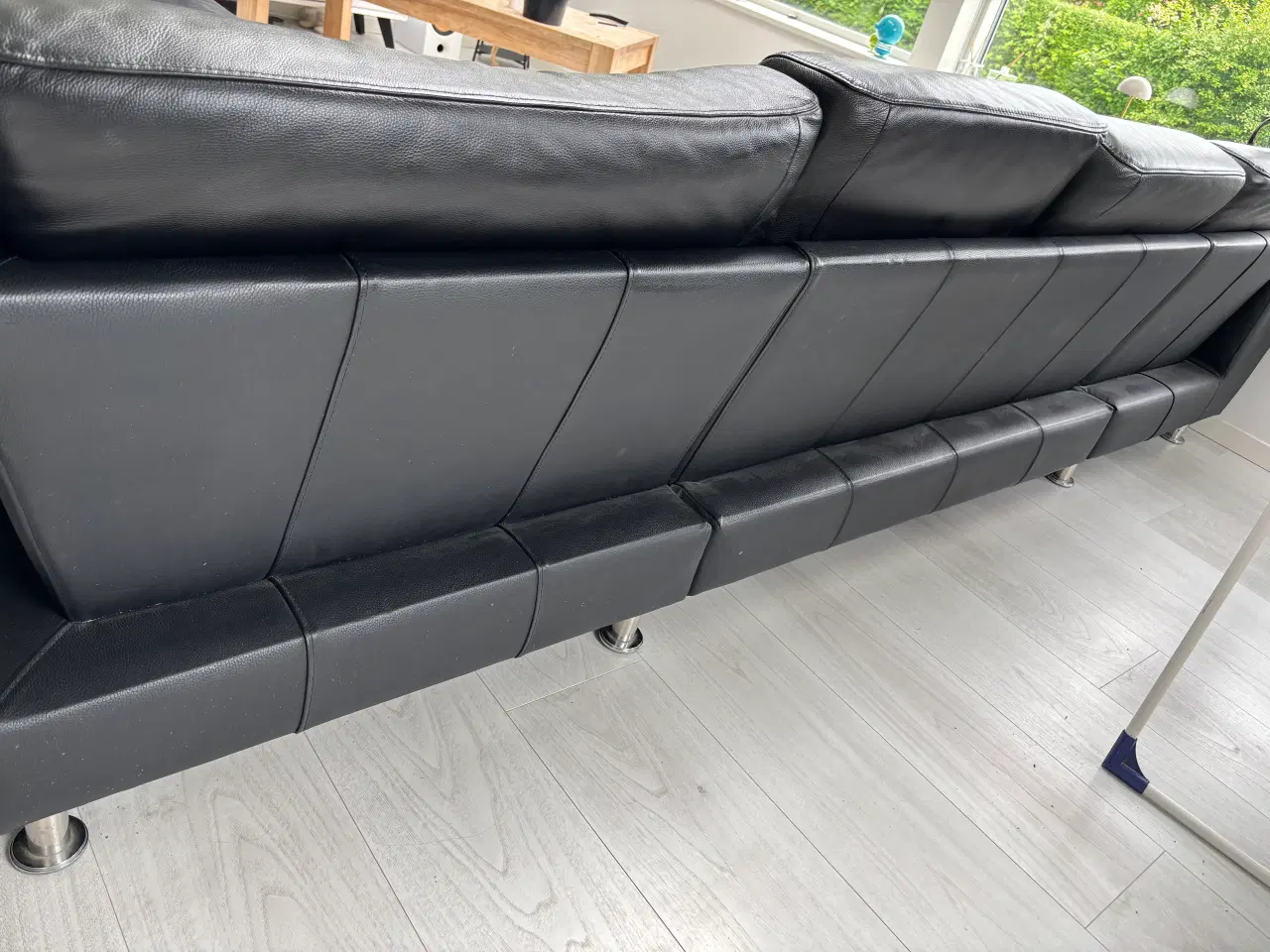 Billede 5 - Lædersofa i ægte læder med chaiselong