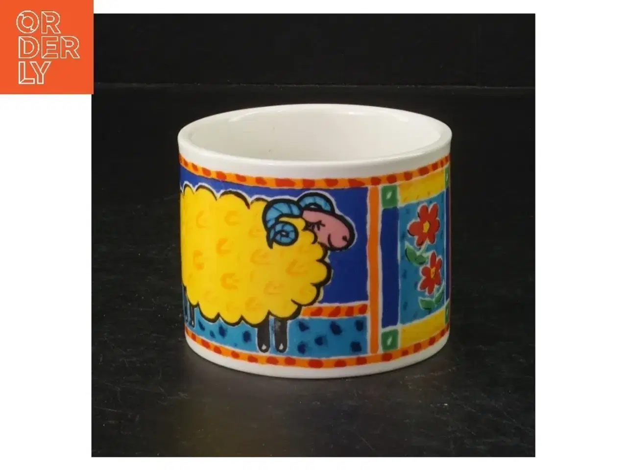 Billede 1 - Keramisk kop med dyremotiver (str. 9 cm)