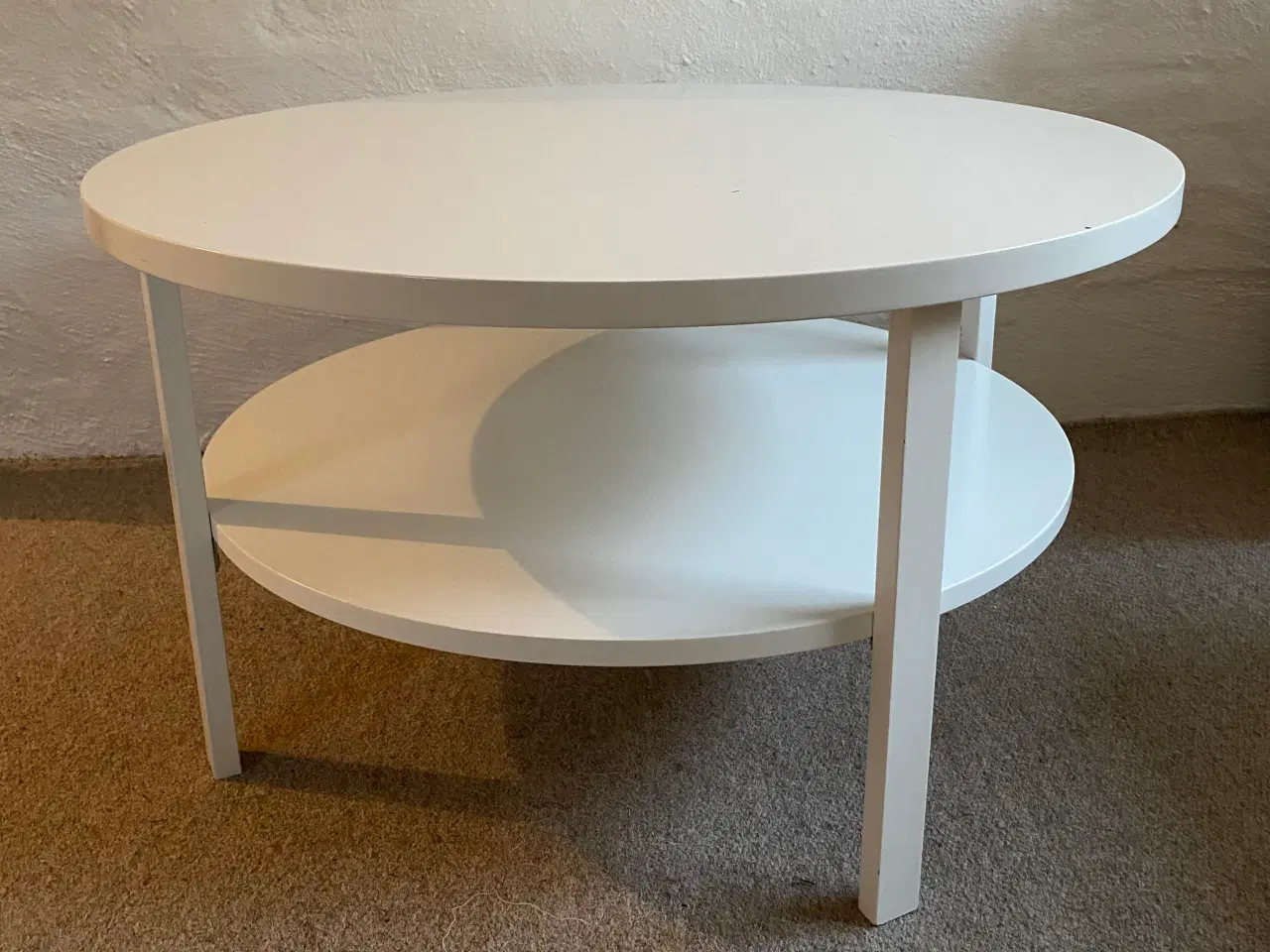 Billede 1 - Rund Hvid malet Sofabord 