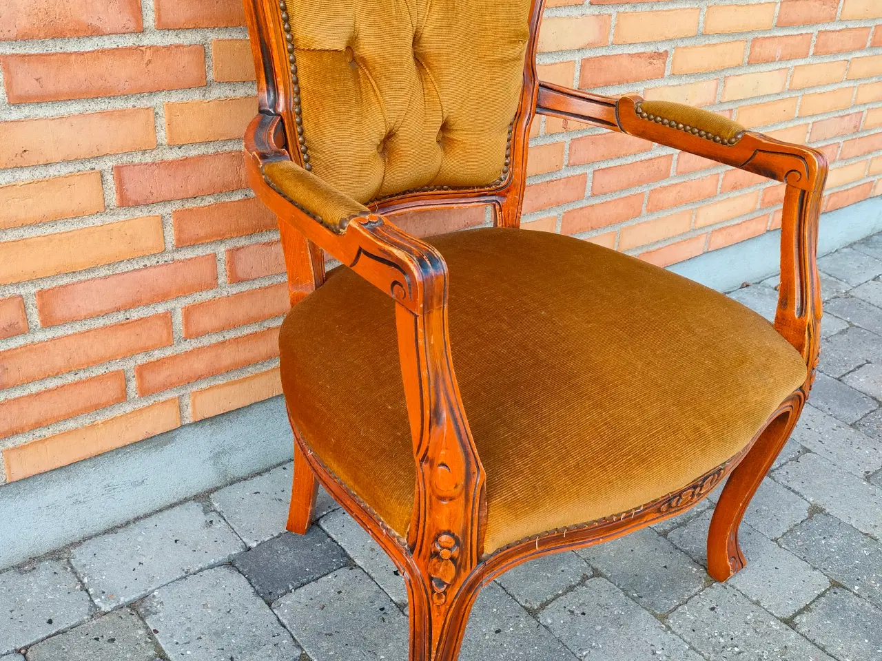 Billede 1 - Fin gamel stol i Rokoko stil sælges