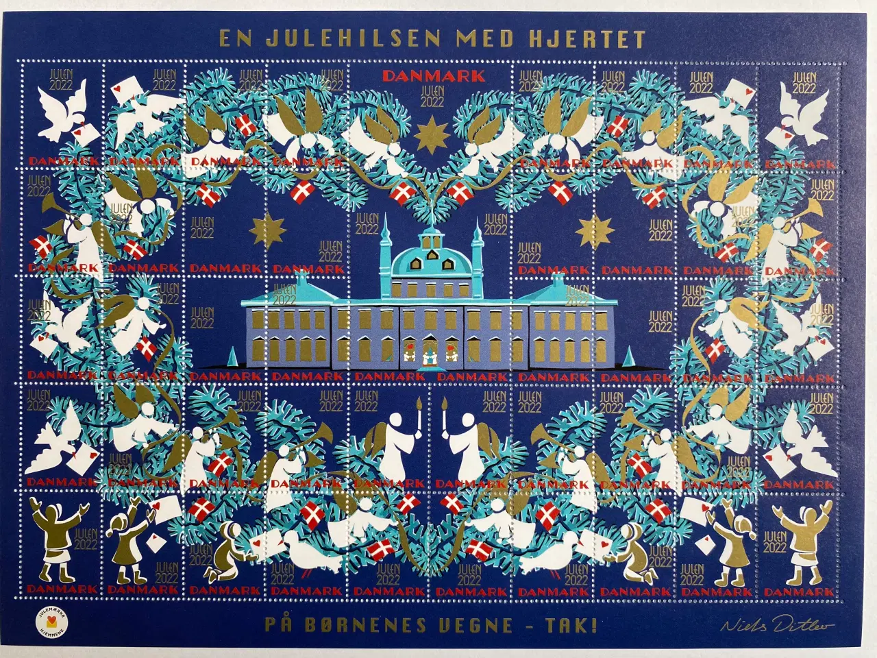Billede 3 - Julemærker Danmark helark 