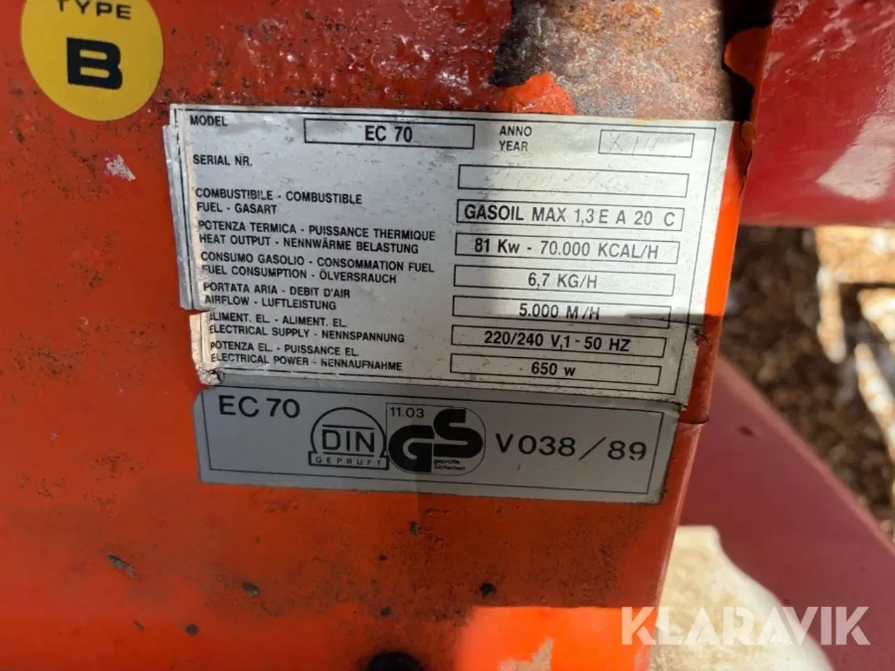 Billede 10 - Varmekanon Recent EC70