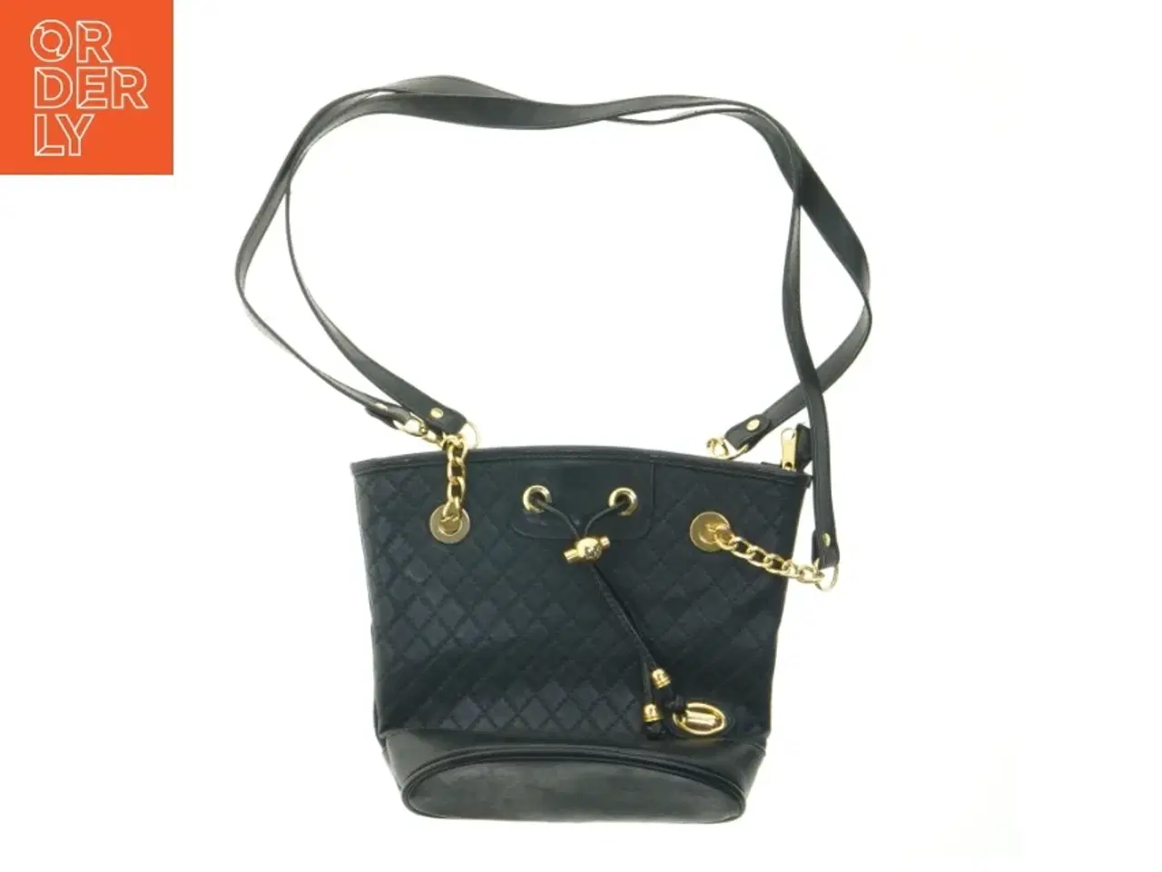 Billede 1 - Sort dametaske med kæder (str. 24x29 cm)