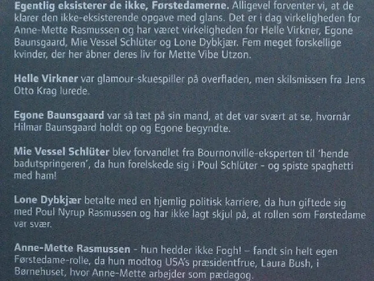 Billede 3 - Førstedamer af Mette Vibe Utzon