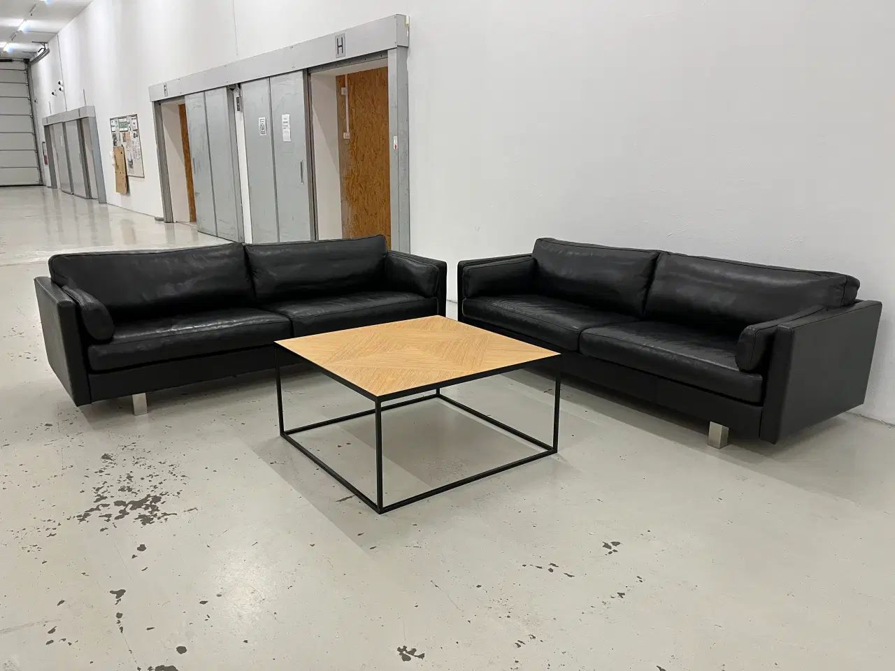 Billede 5 - Skalma Bonn 2x3 Pers.Sofaer i sort okselæder 625.