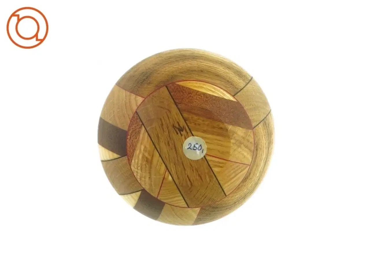 Billede 3 - Skål i lystræ og røde streger