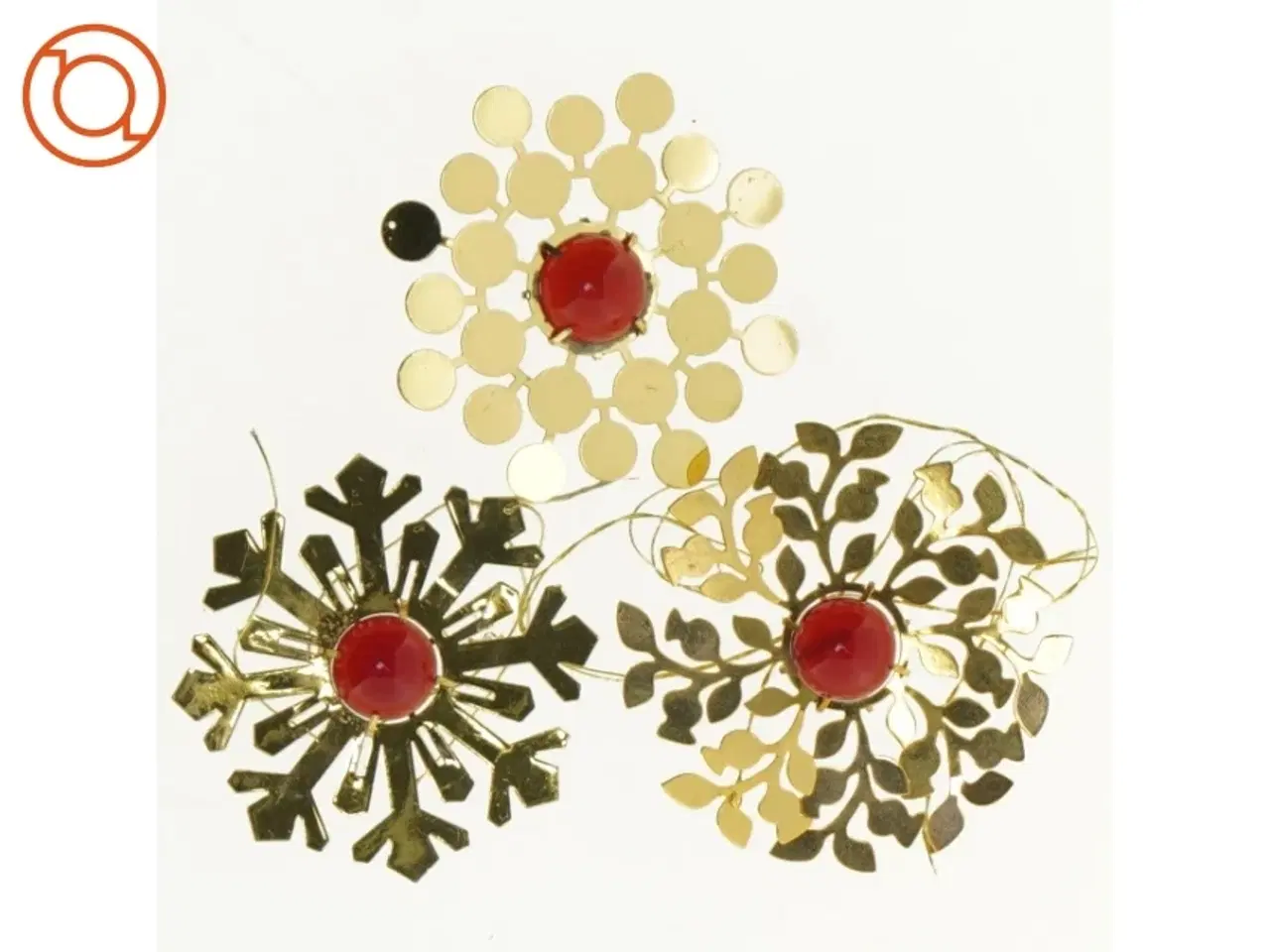 Billede 1 - Julepynt fra Holmegaard: Årets julefryd fra Golden Christmas (str. 6 cm)