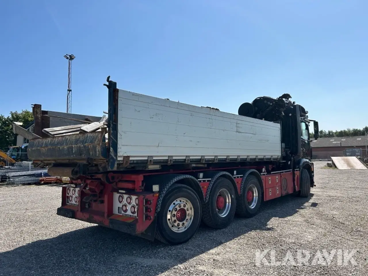 Billede 3 - Lastbil med wirehejs og kran Mercedes Arocs 8x4
