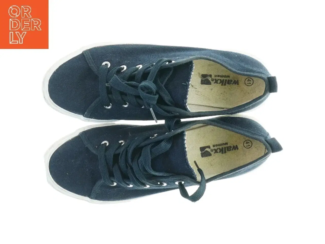 Billede 6 - Brugte marineblå lærredssko fra Walkx (str. 41)