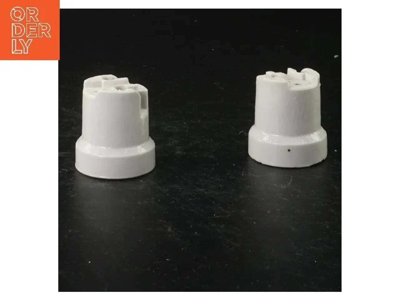 Billede 1 - Lampefatninger porcelæn (str. 4,5 cm)