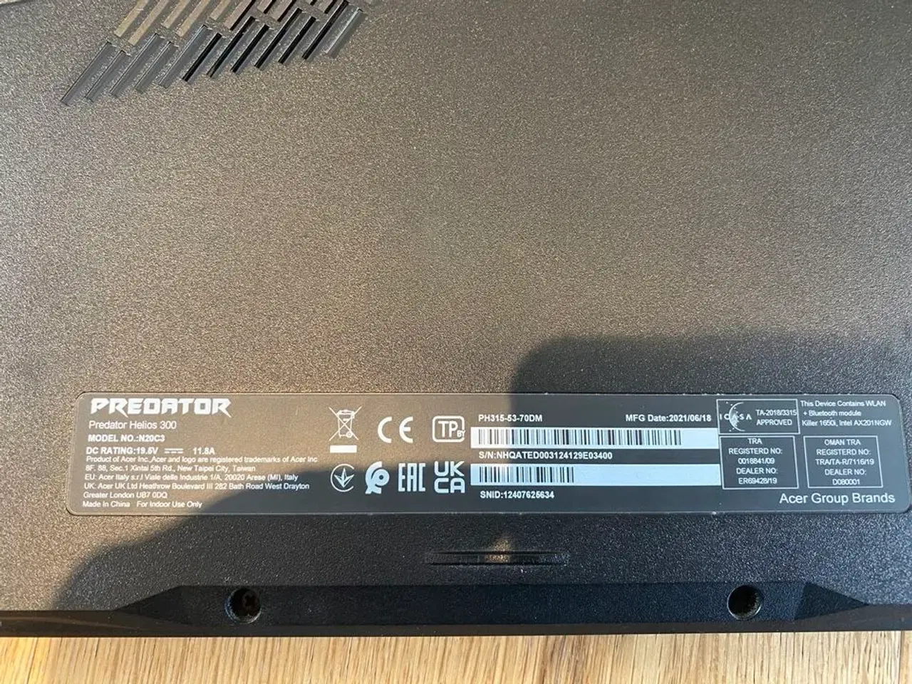 Billede 4 - Bærbar computer PREDATOR N20C3