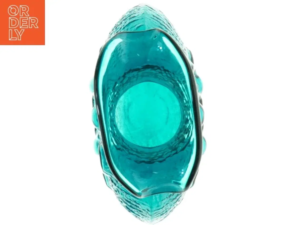 Billede 2 - Turkis glasvase (str. 22 x 18 cm)