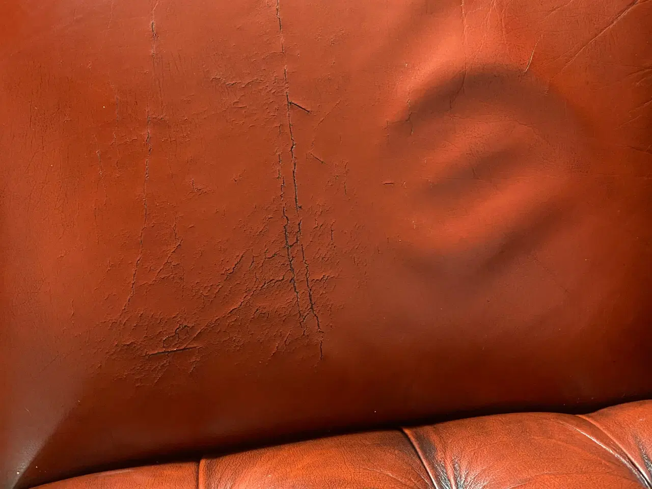 Billede 3 - Chesterfield sofasæt læder brun/rustfarvet