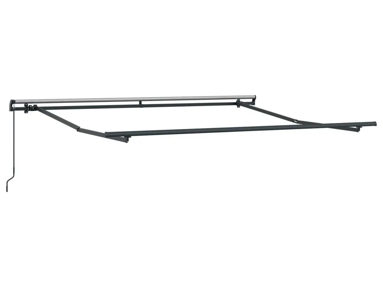 Billede 2 - Utrækkelig Markise Sort 300 x 250 cm Stof