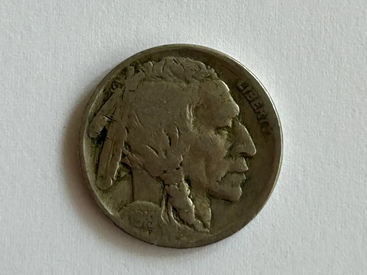 Billede 1 - Five Cents Buffalo Nickel 1919 USA