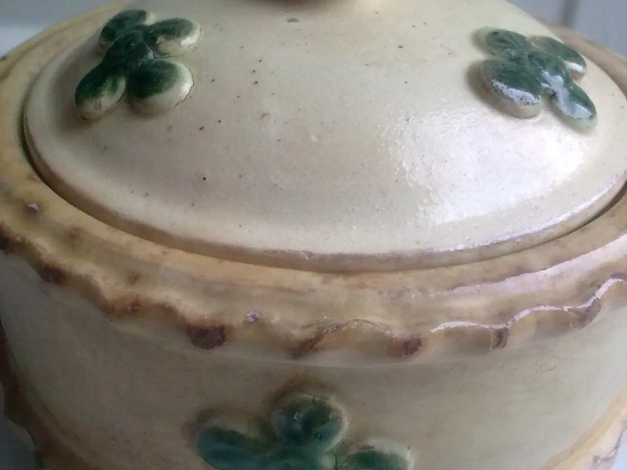 Billede 11 - Antik dansk lertøj lågkrukke