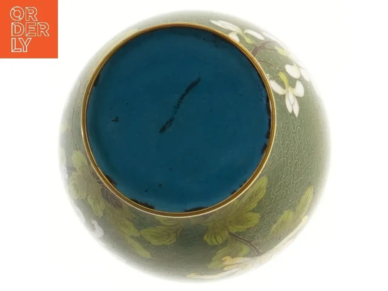 Billede 4 - Grøn cloisonné vase (str. 24 cm)