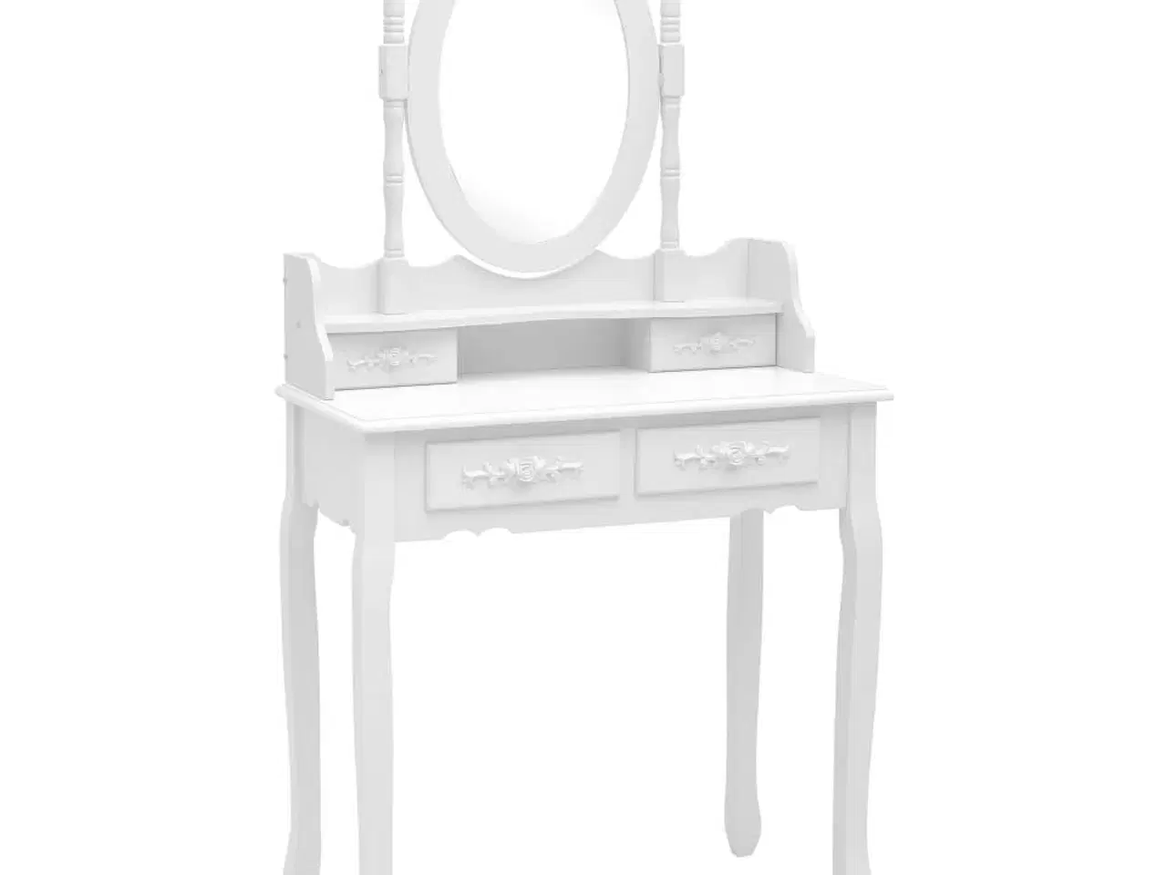 Billede 2 - Sminkebordssæt med taburet 75x69x140 cm kejsertræ hvid