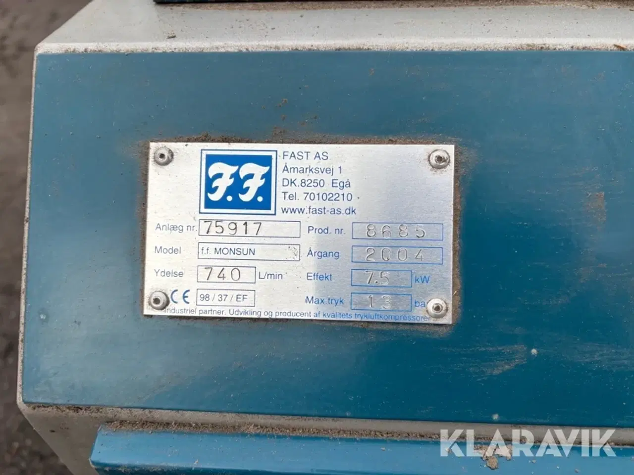 Billede 12 - Skruekompressor F.F Monsun