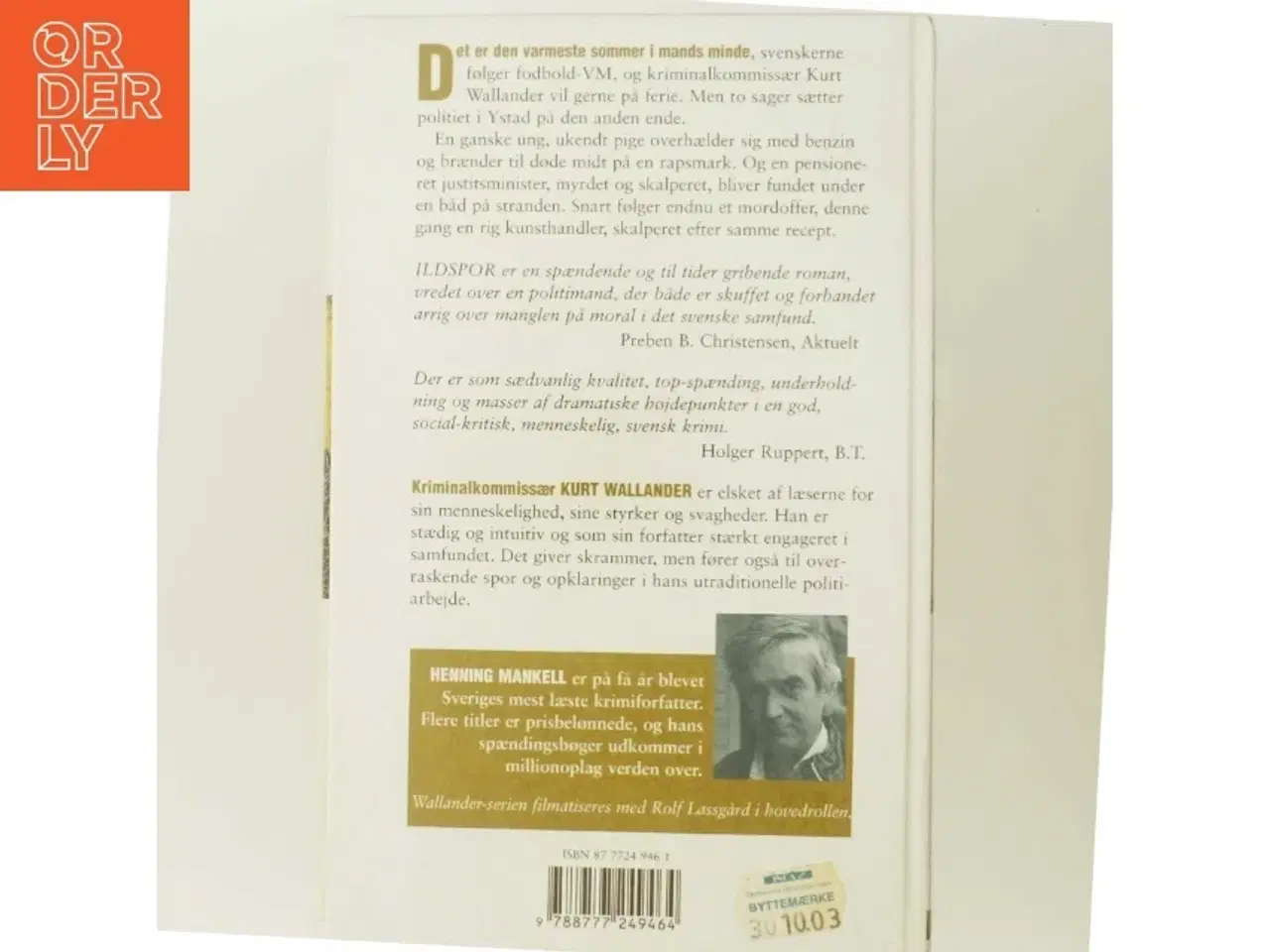 Billede 3 - Ildspor af Henning Mankell (Bog)