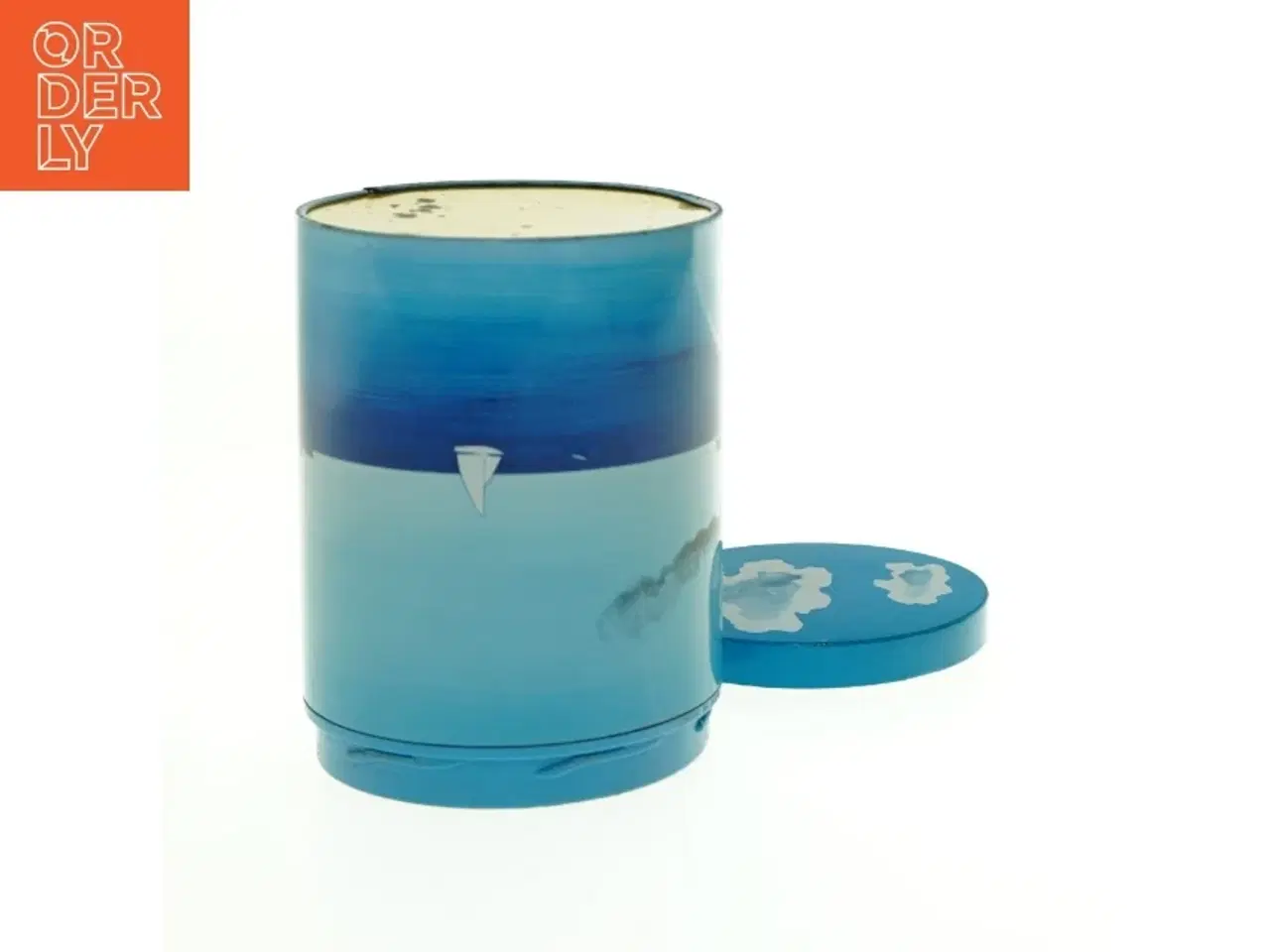 Billede 2 - Blå Irma dåse årgang 1976 med færge med låg (str. 15 x 11 cm)