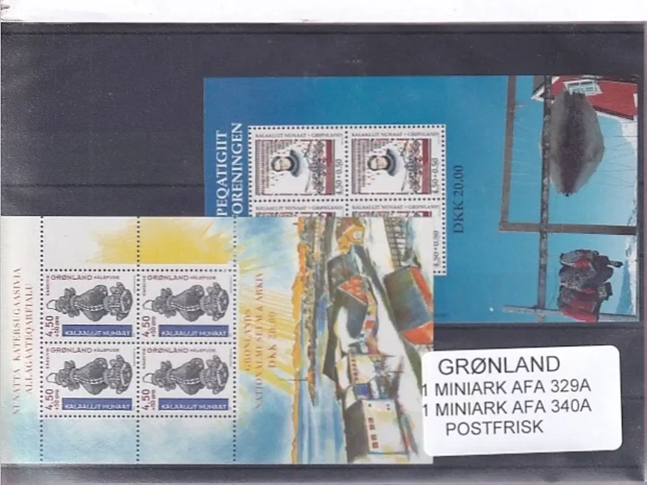 Billede 1 - Grønland - 2 Miniark AFA 329 A - AFA 340 A - Postfrisk
