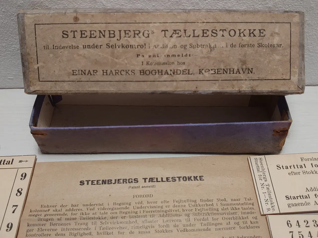 Billede 1 - Steenbjergs Tællestokke. Antikt regnesystem.