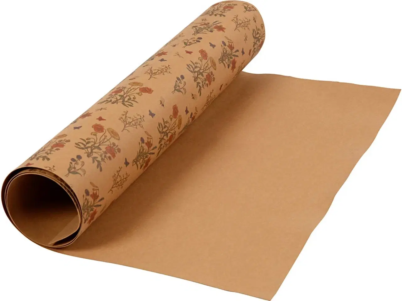 Billede 1 - Kraftigt Lys Brun Læderpapir 49,5 cm - 1m Rulle