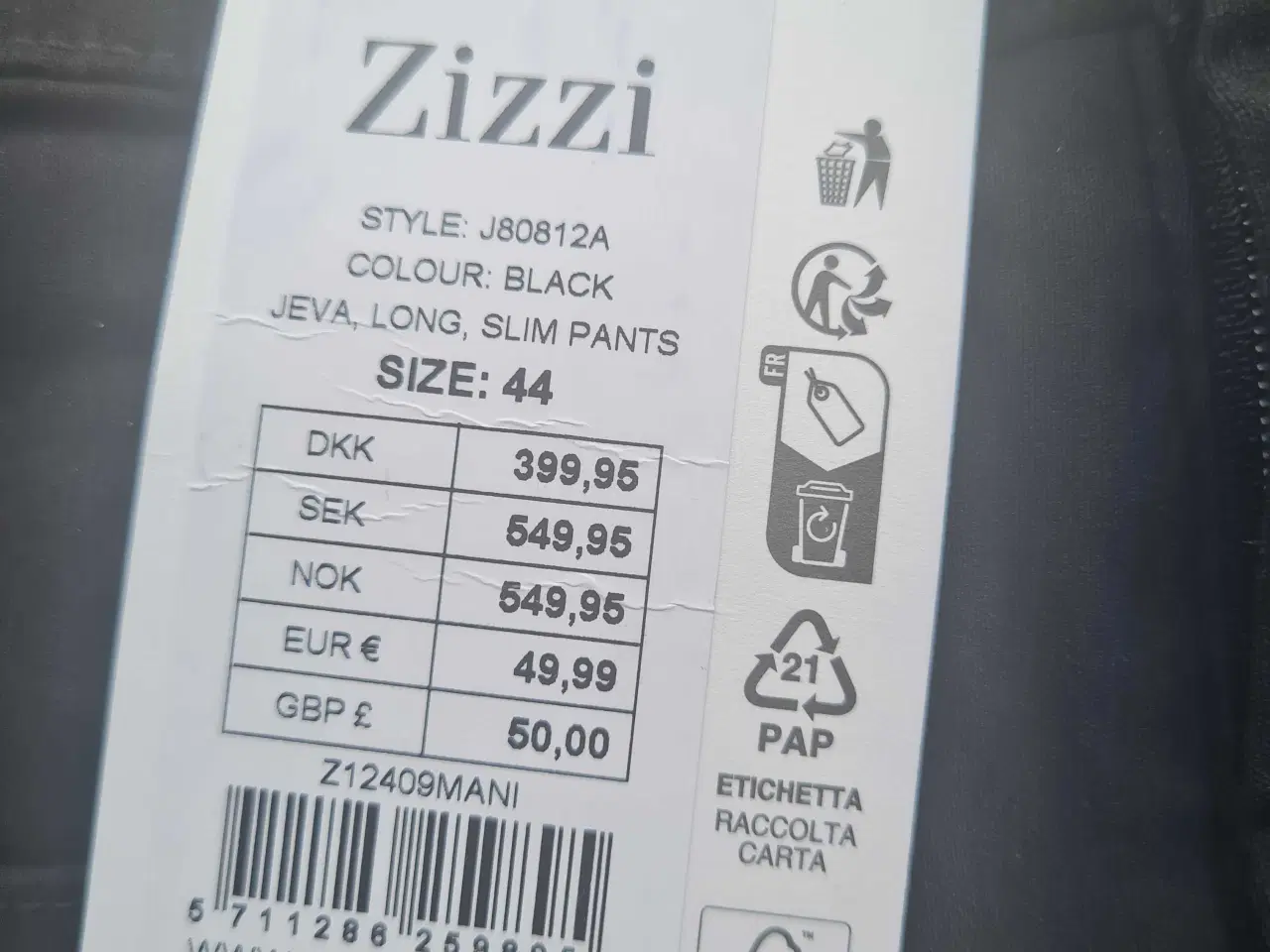 Billede 2 - Sorte leggingsbuks str. M fra Zizzi