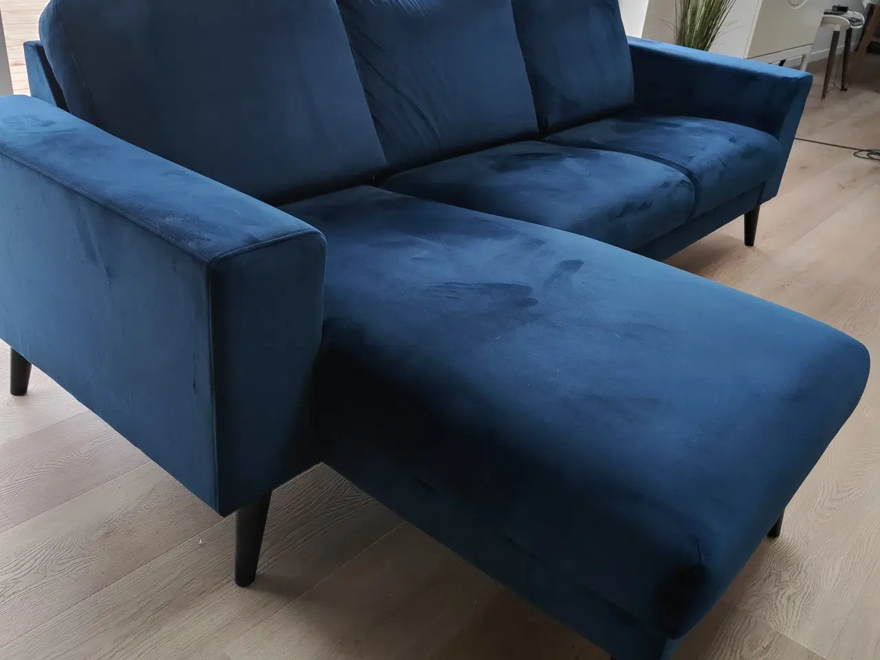 Billede 2 - Sofa i blå velour