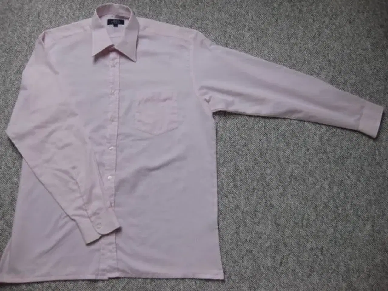 Billede 1 - Str. L, lyserød/hvid skjorte