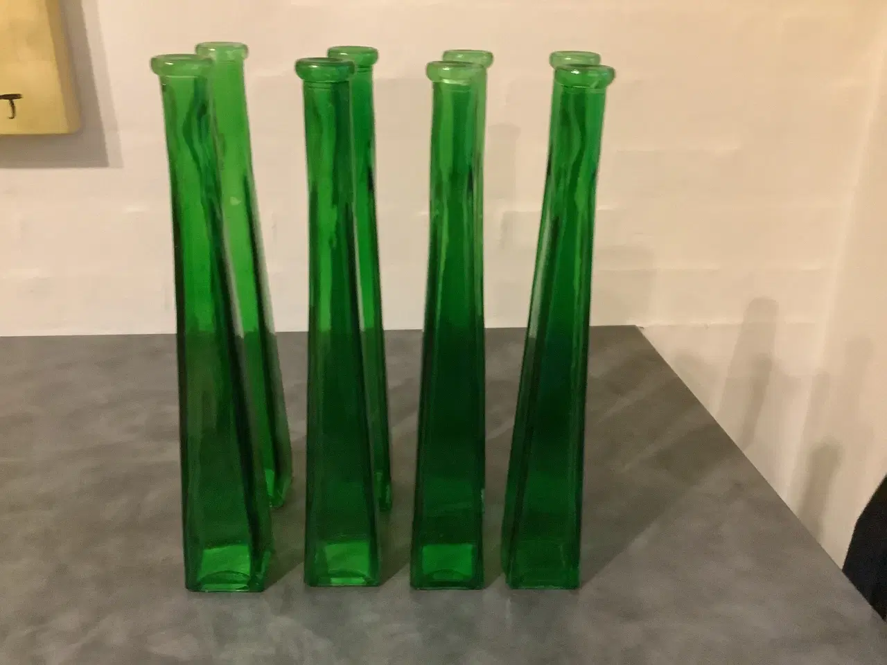 Billede 2 - 8 stk grønne vaser til 1-2 blomster