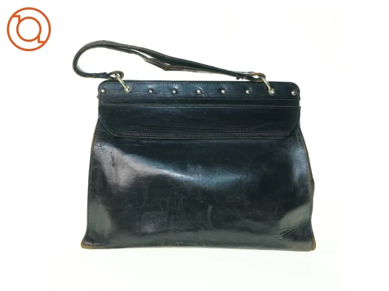 Billede 7 - Vintage Retro Kernelæder Taske (str. 37 x 14 x 27 cm)